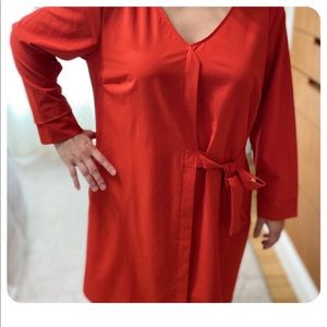 Betabrand orange dress